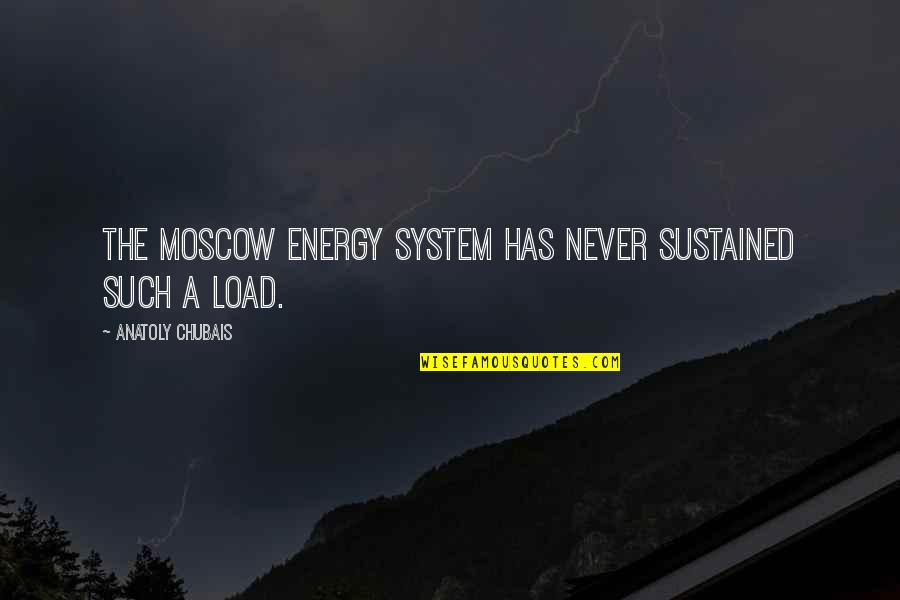 Moscow's Quotes By Anatoly Chubais: The Moscow energy system has never sustained such