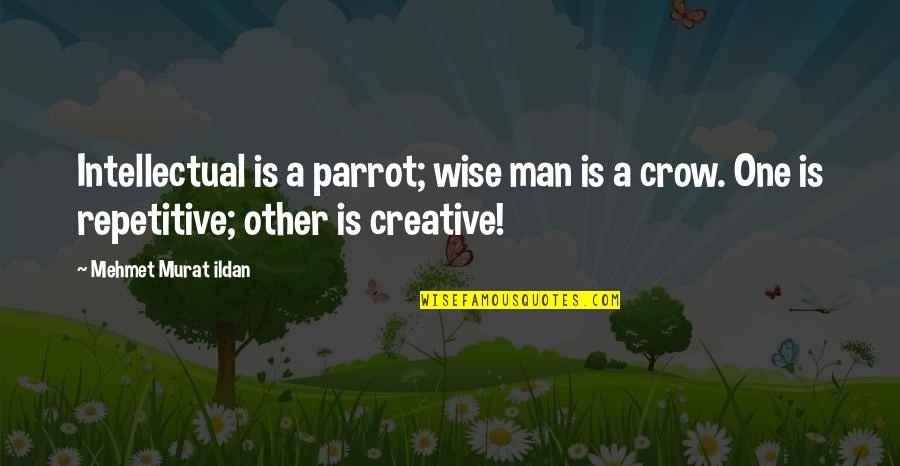 Moscows Ragtime Quotes By Mehmet Murat Ildan: Intellectual is a parrot; wise man is a