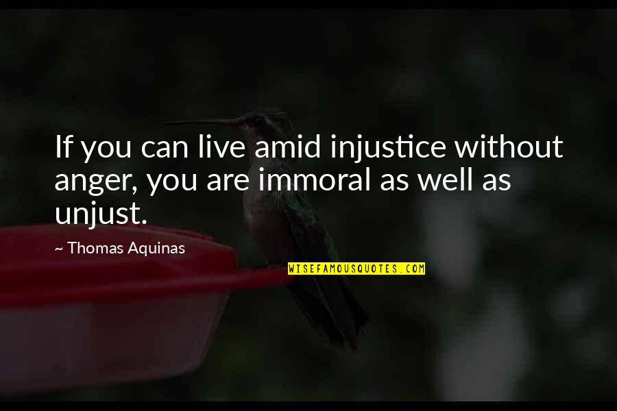 Moskovsky Quotes By Thomas Aquinas: If you can live amid injustice without anger,