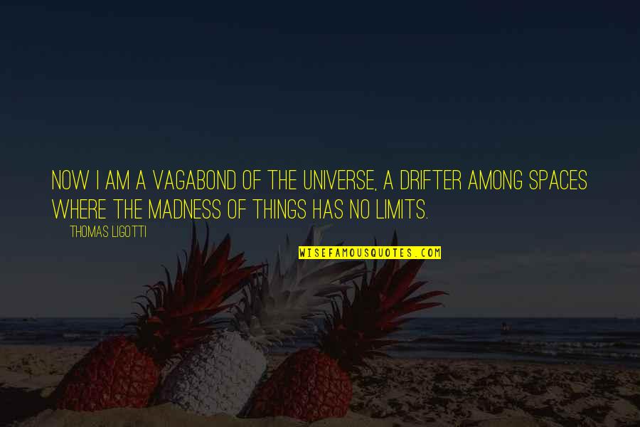 Mosott Szar Quotes By Thomas Ligotti: Now I am a vagabond of the universe,