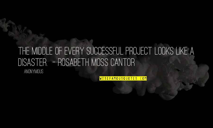 Moss'd Quotes By Anonymous: The middle of every successful project looks like