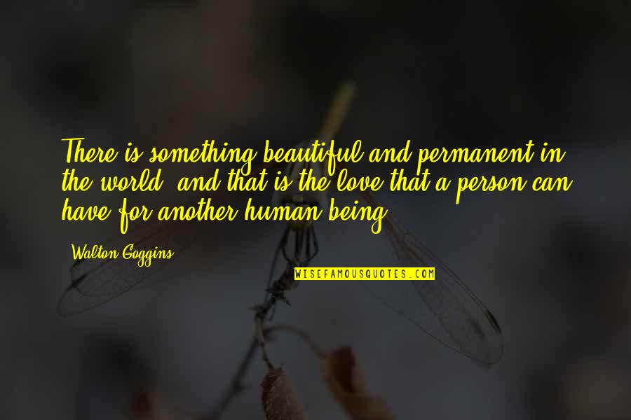 Most Beautiful Person In The World Quotes By Walton Goggins: There is something beautiful and permanent in the