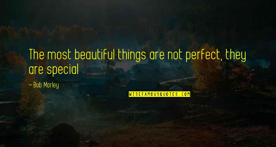 Most Beautiful Things Quotes By Bob Marley: The most beautiful things are not perfect, they