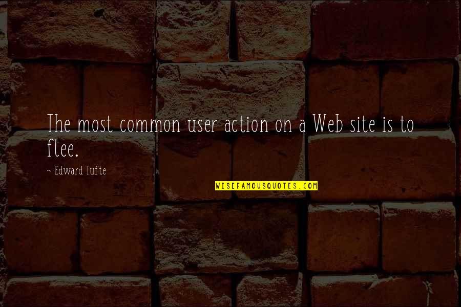 Most Common Quotes By Edward Tufte: The most common user action on a Web