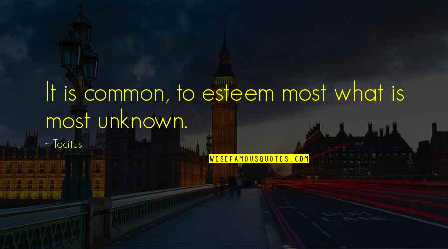 Most Common Quotes By Tacitus: It is common, to esteem most what is