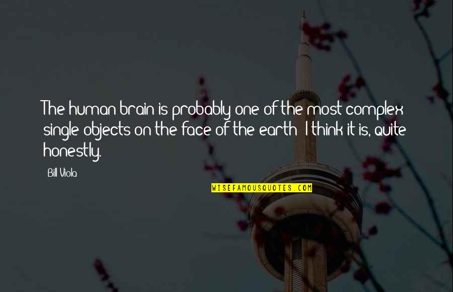 Most Complex Quotes By Bill Viola: The human brain is probably one of the