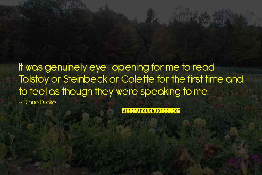 Most Eye Opening Quotes By Diane Drake: It was genuinely eye-opening for me to read Most Eye Opening Quotes By Diane Drake: It was genuinely eye-opening for me to read