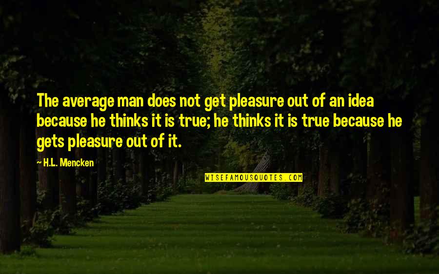 Most Famous Photographers Quotes By H.L. Mencken: The average man does not get pleasure out