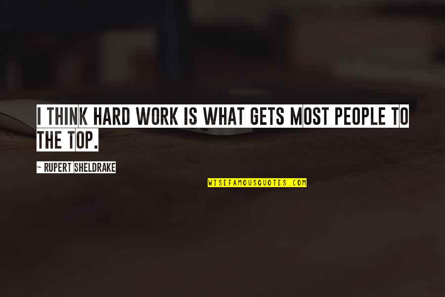 Most Hard Quotes By Rupert Sheldrake: I think hard work is what gets most