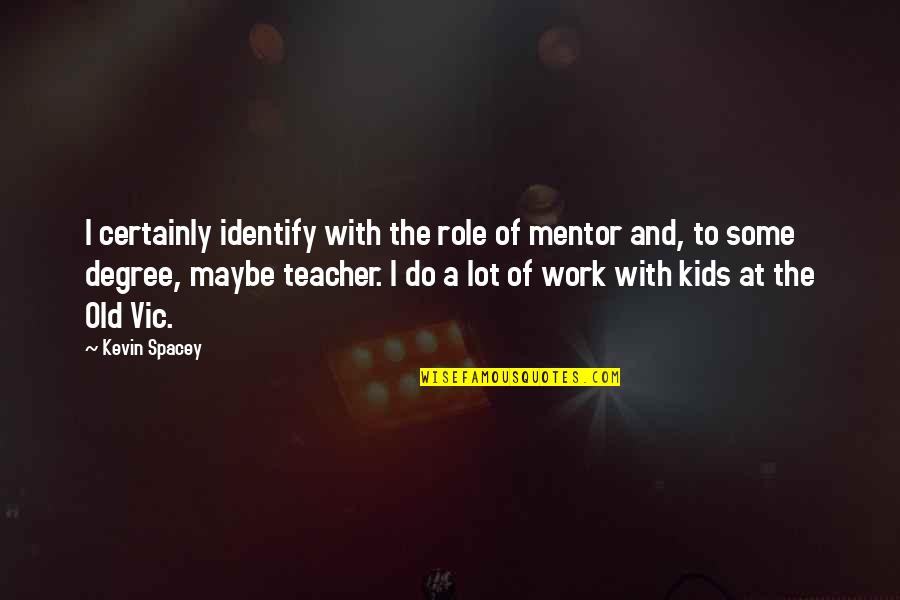 Most Important Things In Life Arent Things Quotes By Kevin Spacey: I certainly identify with the role of mentor