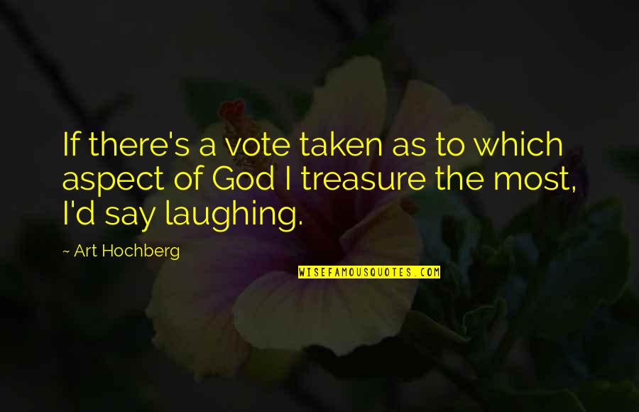 Most Inspirational God Quotes By Art Hochberg: If there's a vote taken as to which