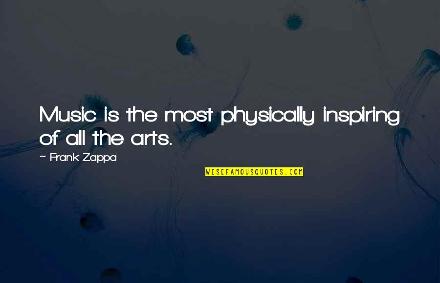 Most Inspiring Music Quotes By Frank Zappa: Music is the most physically inspiring of all