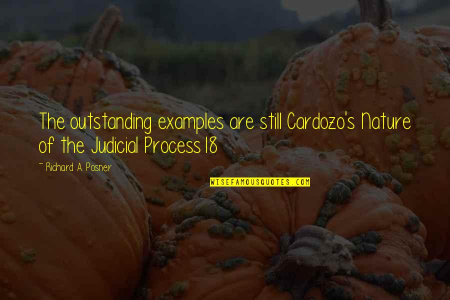 Most Outstanding Quotes By Richard A. Posner: The outstanding examples are still Cardozo's Nature of Most Outstanding Quotes By Richard A. Posner: The outstanding examples are still Cardozo's Nature of