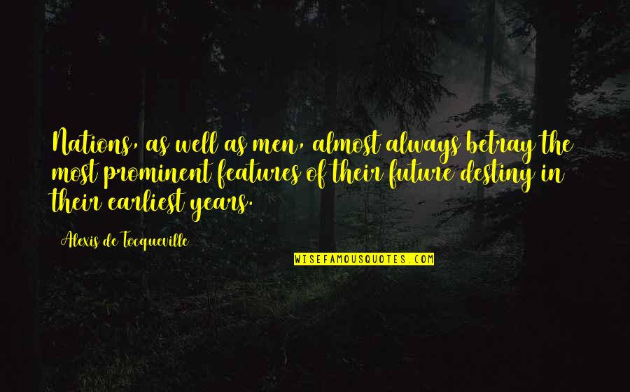 Most Prominent Quotes By Alexis De Tocqueville: Nations, as well as men, almost always betray