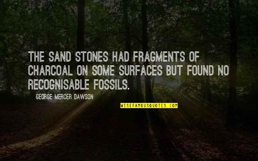 Most Recognisable Quotes By George Mercer Dawson: The sand stones had fragments of charcoal on