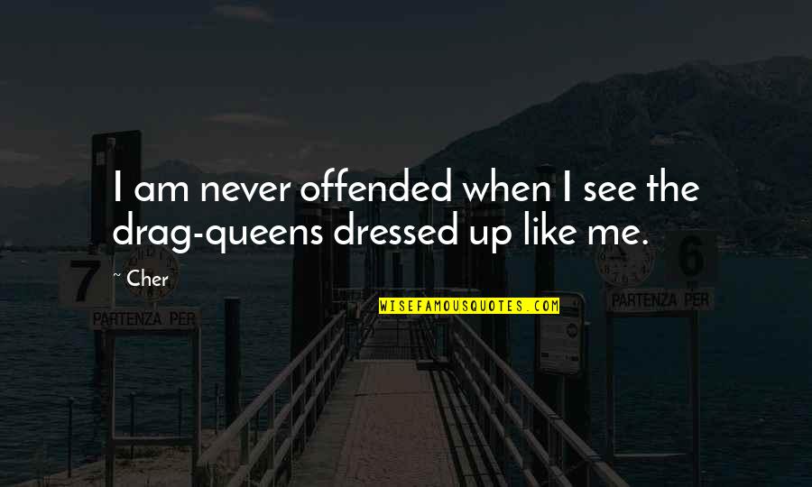 Most Senti Love Quotes By Cher: I am never offended when I see the