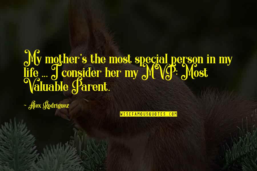 Most Special Person In My Life Quotes By Alex Rodriguez: My mother's the most special person in my