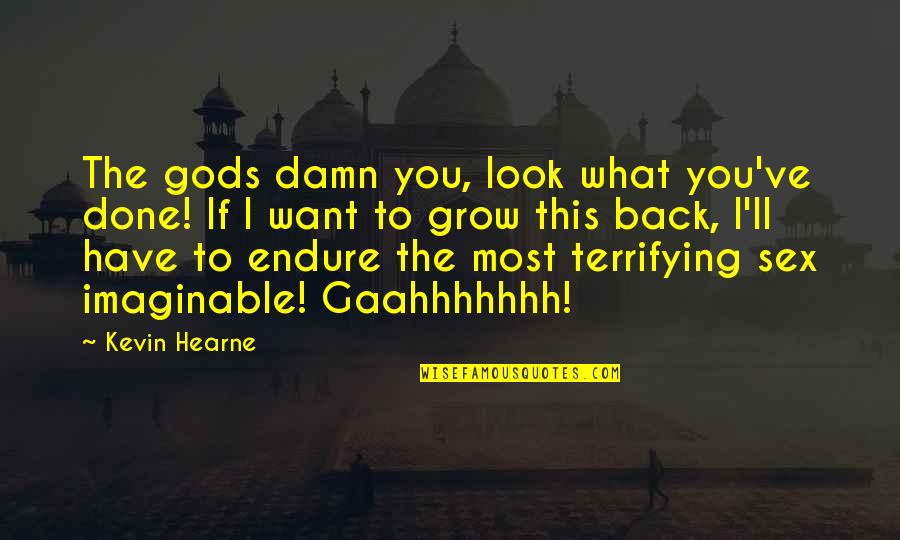 Most Terrifying Quotes By Kevin Hearne: The gods damn you, look what you've done!