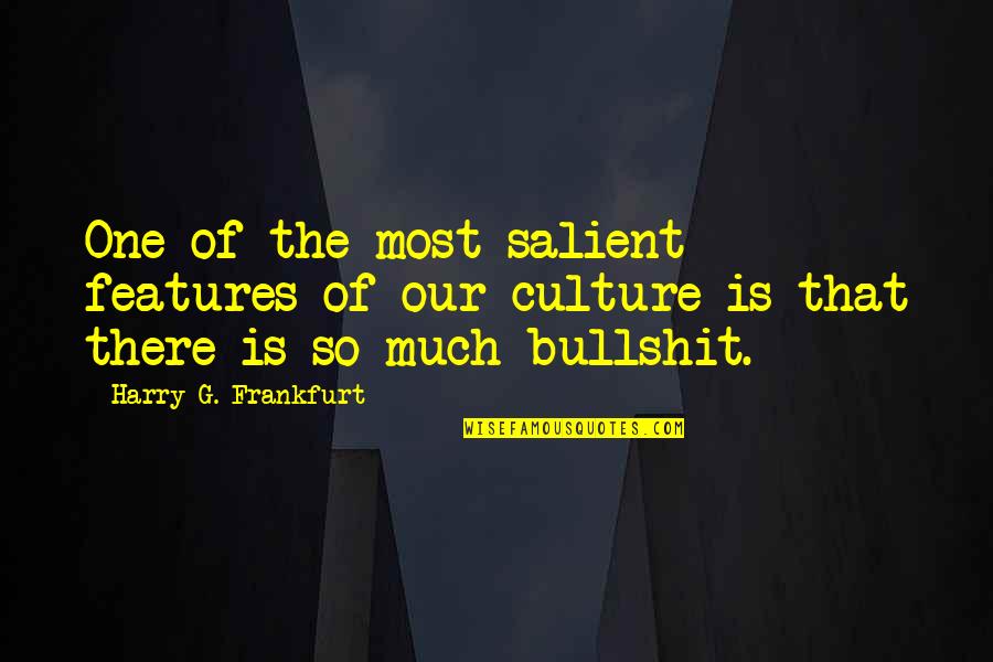 Most True Quotes By Harry G. Frankfurt: One of the most salient features of our