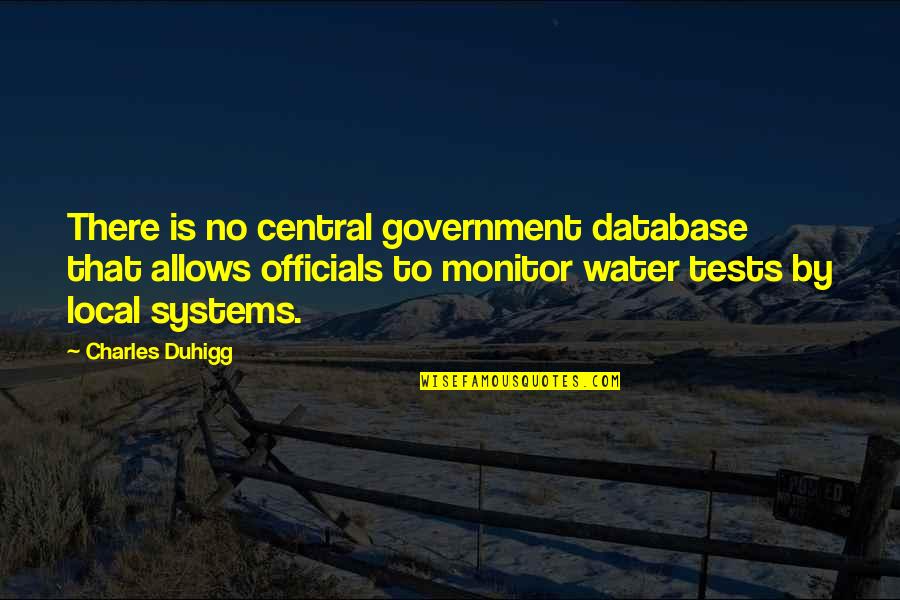 Mostoles Estatua Quotes By Charles Duhigg: There is no central government database that allows