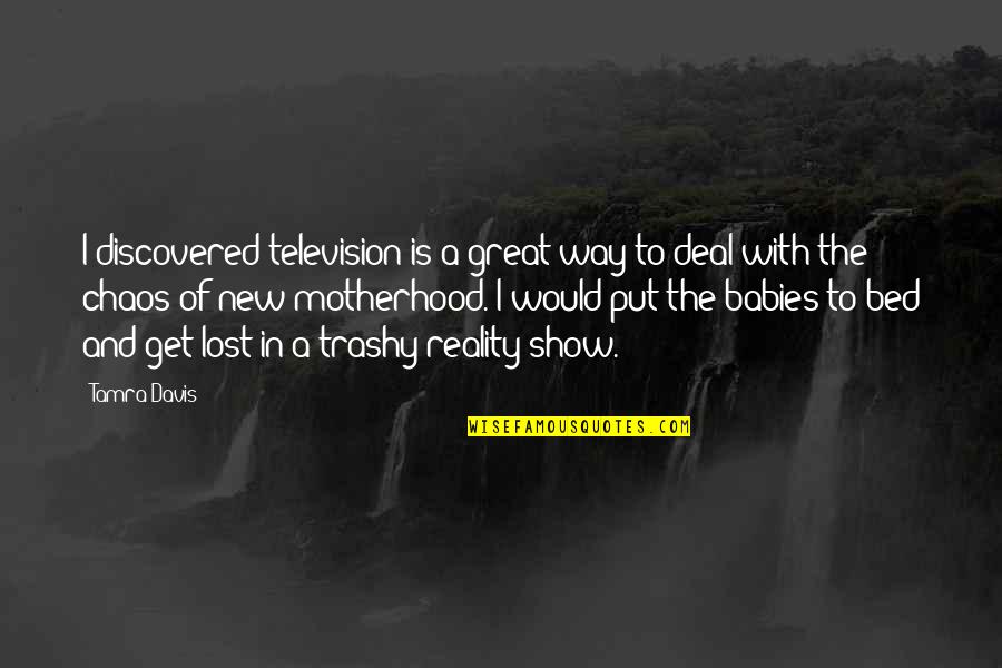 Motherhood And Babies Quotes By Tamra Davis: I discovered television is a great way to