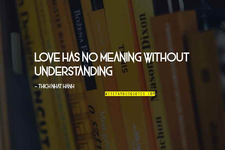 Motherhood In The Bible Quotes By Thich Nhat Hanh: Love has no meaning without understanding