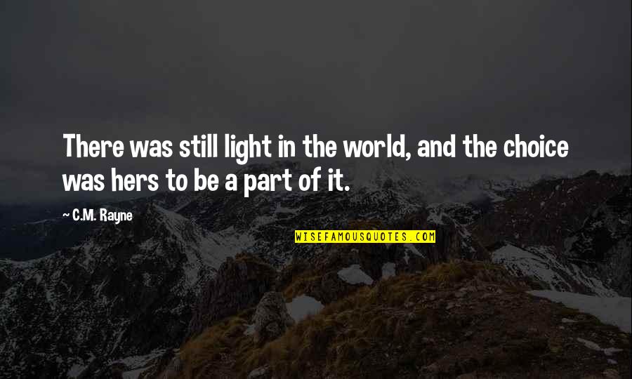 Mothering Sunday Religious Quotes By C.M. Rayne: There was still light in the world, and