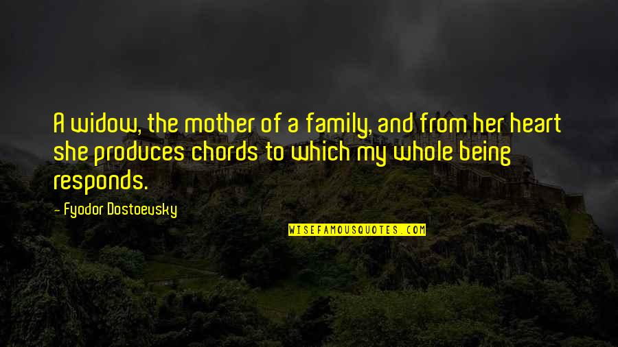 Mother's Heart Quotes By Fyodor Dostoevsky: A widow, the mother of a family, and