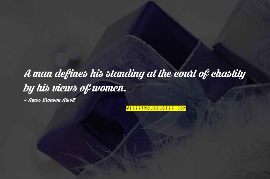 Motivate Me Monday Quotes By Amos Bronson Alcott: A man defines his standing at the court