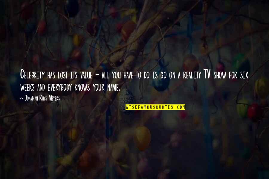 Motivational Framed Quotes By Jonathan Rhys Meyers: Celebrity has lost its value - all you Motivational Framed Quotes By Jonathan Rhys Meyers: Celebrity has lost its value - all you