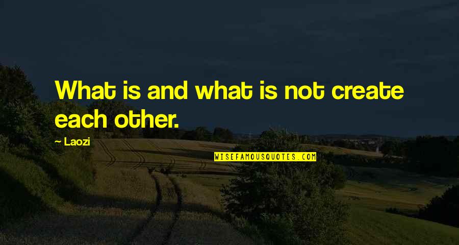 Motivational Goal Achieving Quotes By Laozi: What is and what is not create each