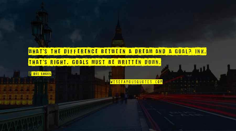 Motivational Goal Setting Quotes By Del Suggs: What's the difference between a dream and a Motivational Goal Setting Quotes By Del Suggs: What's the difference between a dream and a
