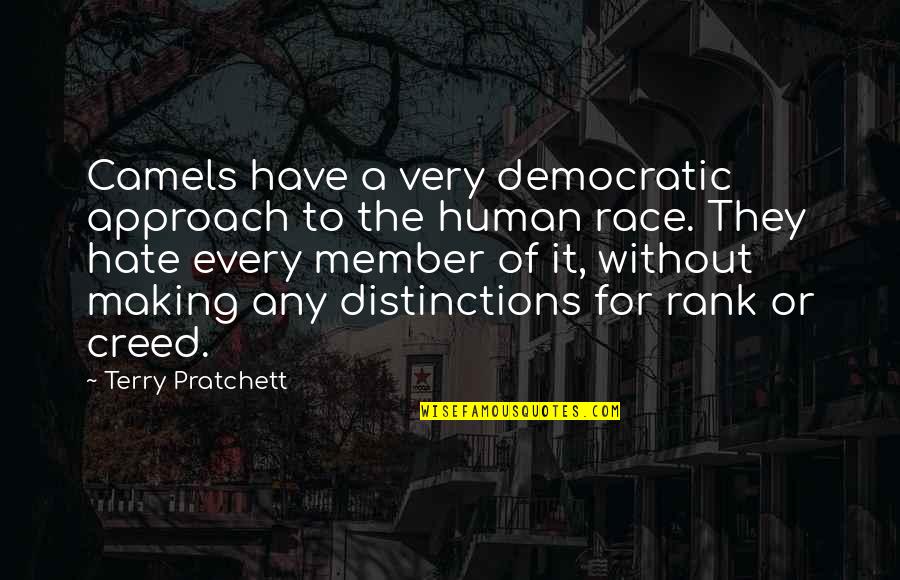 Motivational Healthy Food Quotes By Terry Pratchett: Camels have a very democratic approach to the