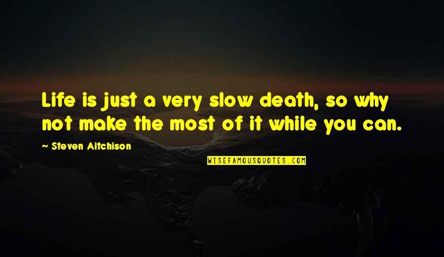 Motivational It Quotes By Steven Aitchison: Life is just a very slow death, so