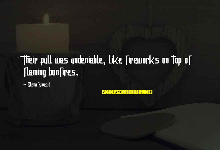 Motivational Sales Goal Quotes By Elena Kincaid: Their pull was undeniable, like fireworks on top