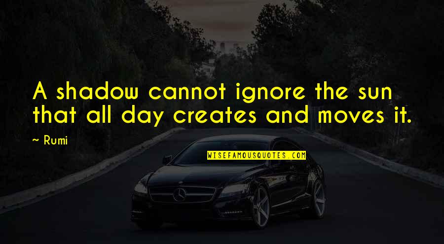 Motivational Screensaver Quotes By Rumi: A shadow cannot ignore the sun that all