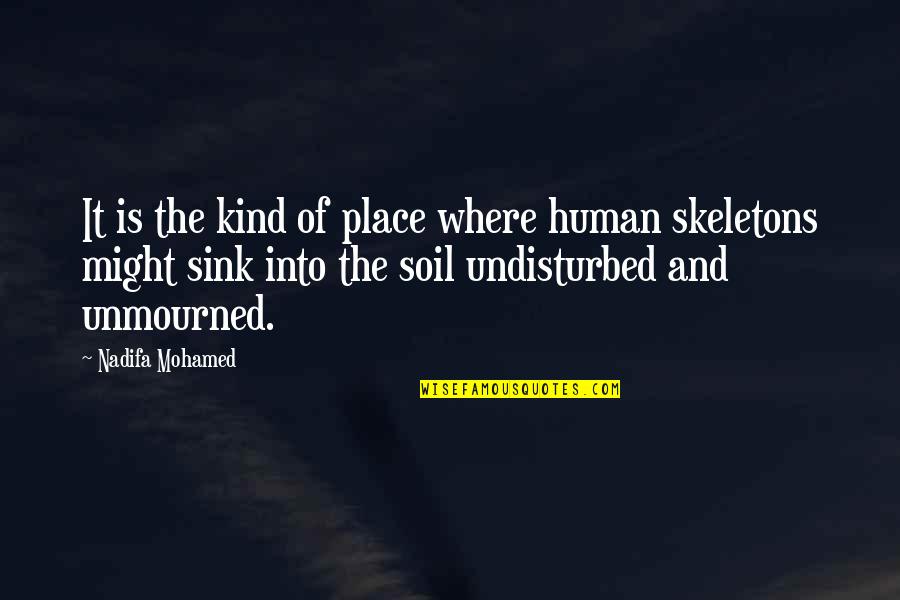 Motivational Zelda Quotes By Nadifa Mohamed: It is the kind of place where human Motivational Zelda Quotes By Nadifa Mohamed: It is the kind of place where human