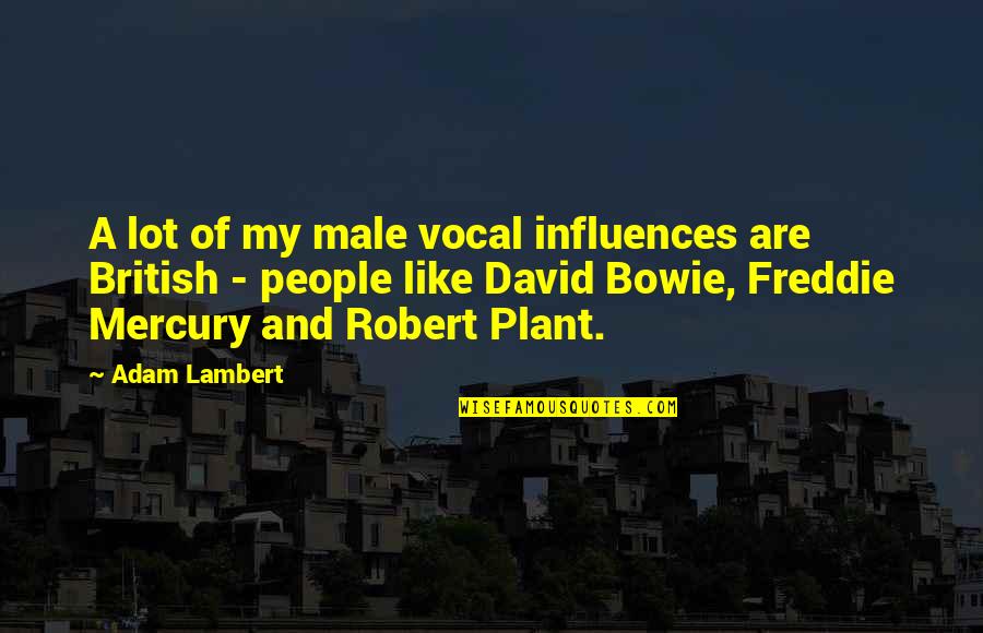 Motlanthe Quotes By Adam Lambert: A lot of my male vocal influences are