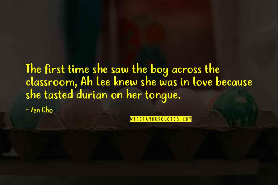 Motor Neurone Disease Inspirational Quotes By Zen Cho: The first time she saw the boy across