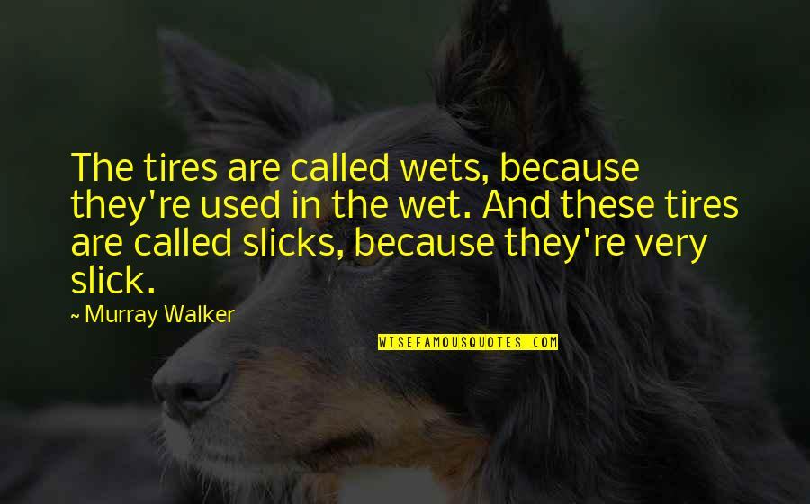 Motor Racing Quotes By Murray Walker: The tires are called wets, because they're used Motor Racing Quotes By Murray Walker: The tires are called wets, because they're used