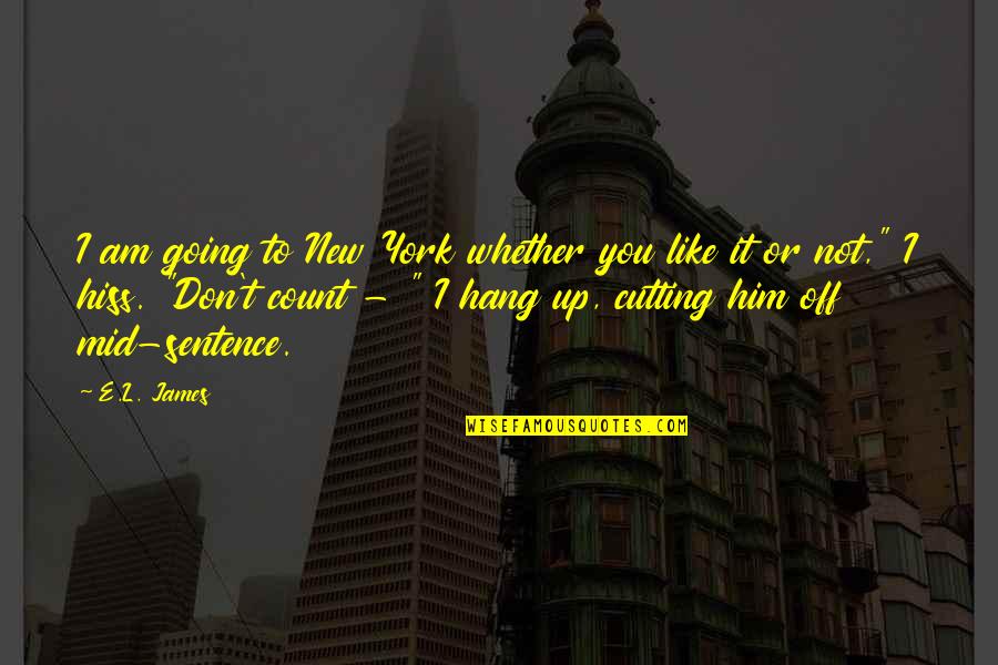 Motoshige Kanai Quotes By E.L. James: I am going to New York whether you