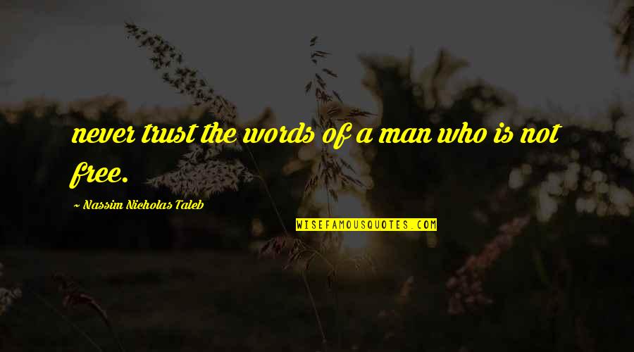 Motriz Significado Quotes By Nassim Nicholas Taleb: never trust the words of a man who
