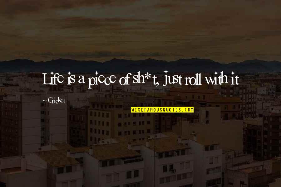 Mouad Ahbouche Quotes By Cricket: Life is a piece of sh*t, just roll