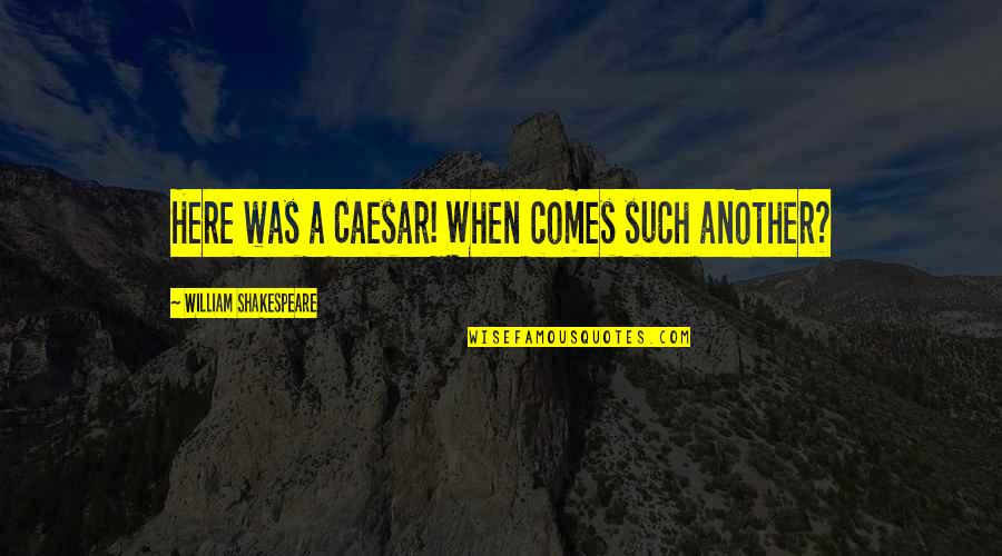 Mouchoirs De Cholet Quotes By William Shakespeare: Here was a Caesar! When comes such another?