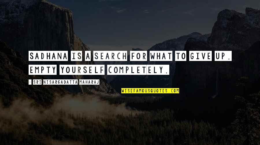 Mounds Quotes By Sri Nisargadatta Maharaj: Sadhana is a search for what to give Mounds Quotes By Sri Nisargadatta Maharaj: Sadhana is a search for what to give