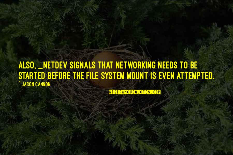 Mount Quotes By Jason Cannon: Also, _netdev signals that networking needs to be