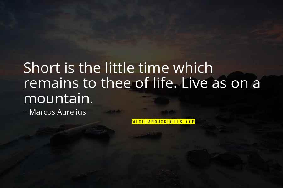 Mountain Climbing Quotes By Marcus Aurelius: Short is the little time which remains to