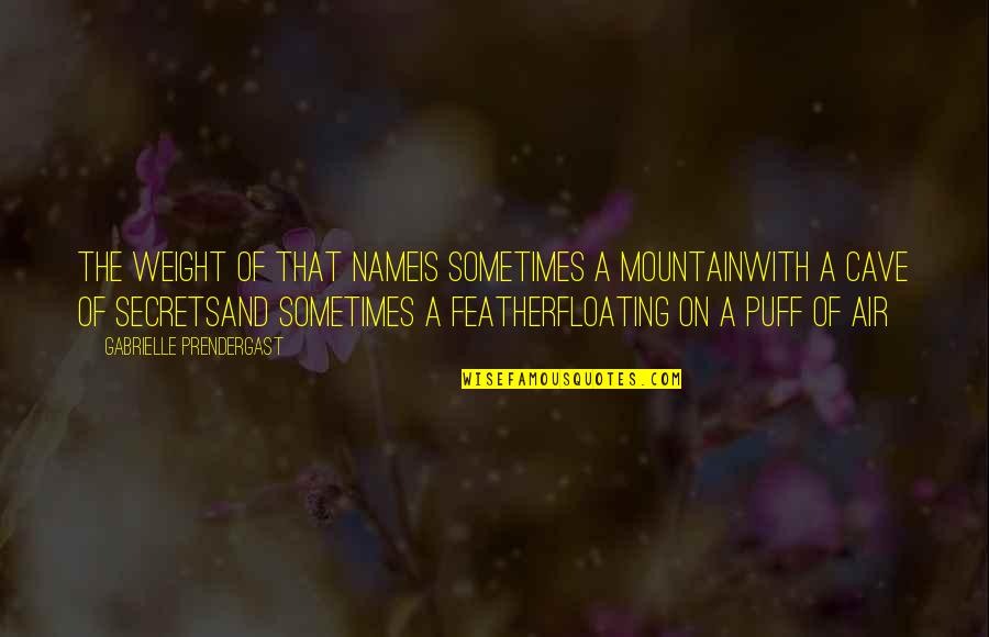 Mountain Of Quotes By Gabrielle Prendergast: The weight of that nameIs sometimes a mountainWith