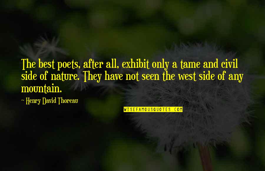 Mountain Of Quotes By Henry David Thoreau: The best poets, after all, exhibit only a