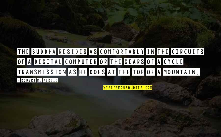 Mountain Of Quotes By Robert M. Pirsig: The Buddha resides as comfortably in the circuits